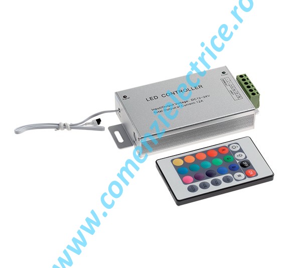 Controler pentru led RGB 24 KEY IR 12A