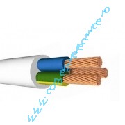 Cablu flexibil cupru MYYM 3X6 mm alb