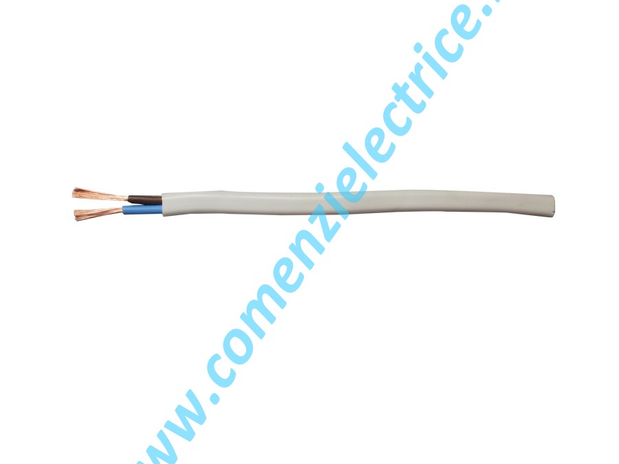 Cablu flexibil cupru MYYUP 2X0.75 cu manta de PVC pentru utilizare usoara