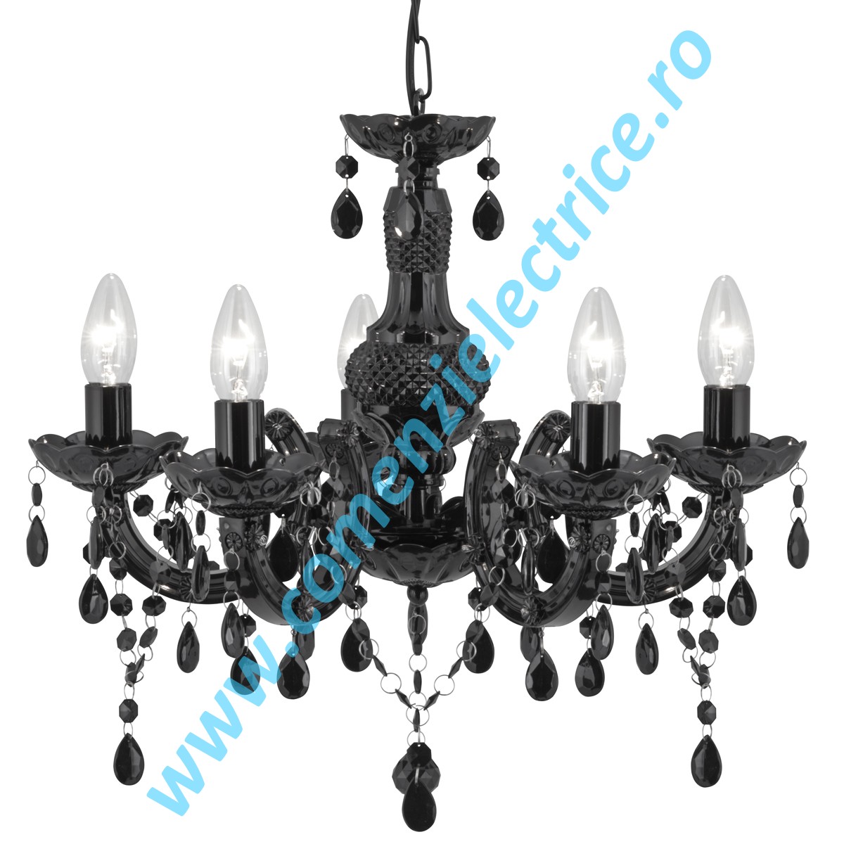 Candelabru Marie Therese 1455-5BK crom E14 5x60W