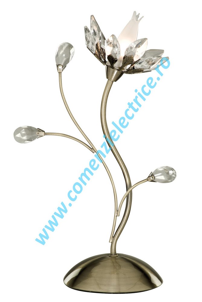 Veioza Hibiscus bronz antic 1x40W G9