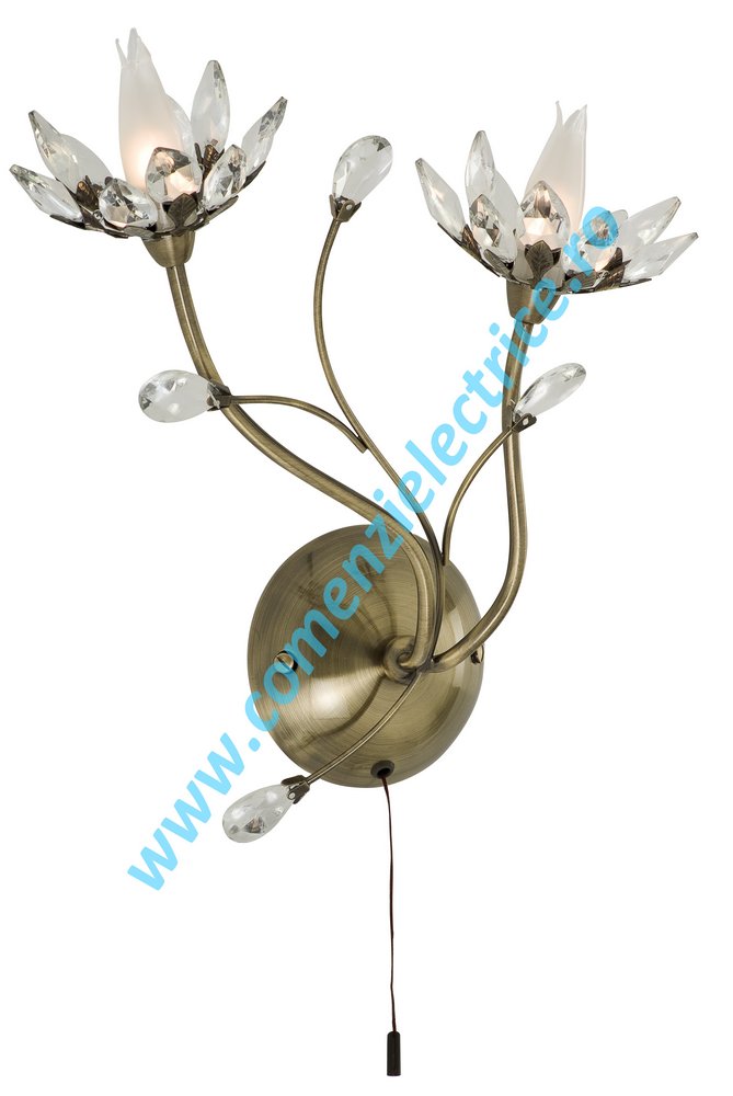 Aplica Hibuscus bronz antic 2x40W G9