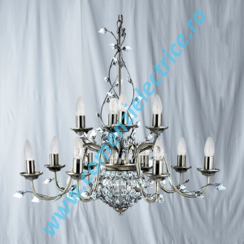 Lustra Marquette bronz antic 12x60W E14