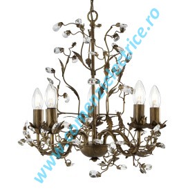 Lustra Almandite 2495-5BR maro auriu E14 5x60W