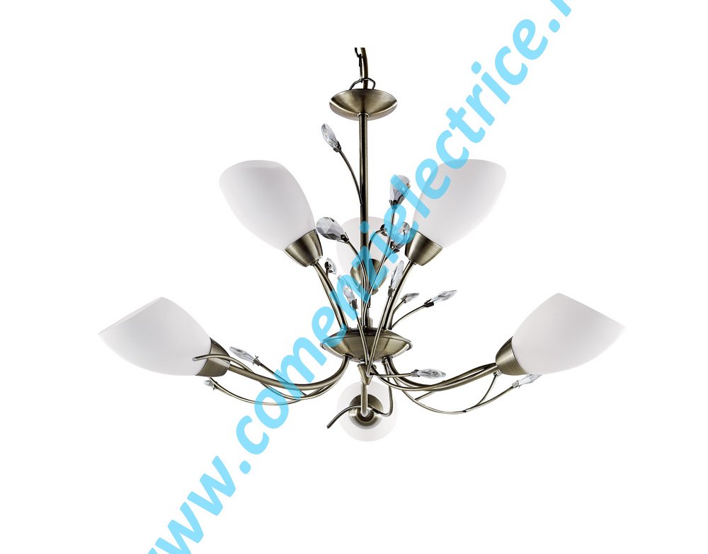 Lustra Gardenia bronz antic 6x40W E14