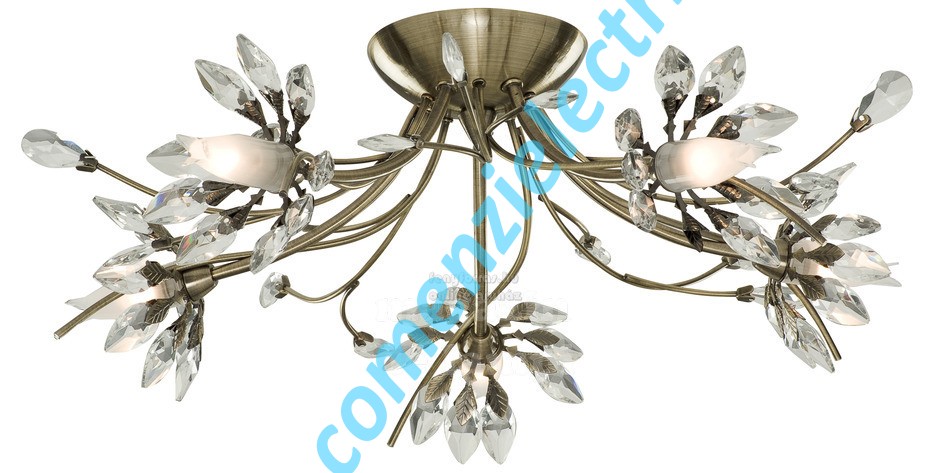 Plafoniera Hibiscus 2885-5AB aur antic 5x33W G9