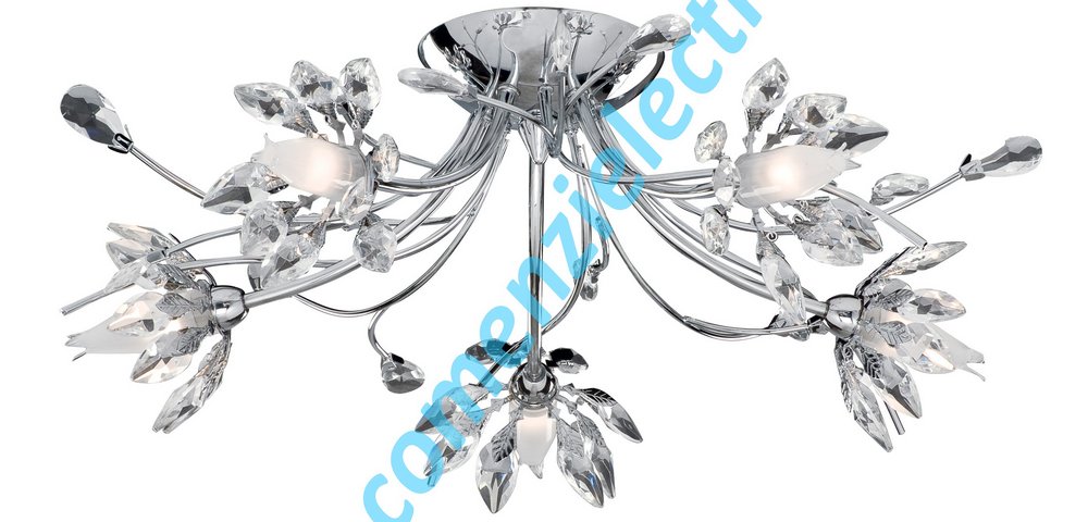 Plafoniera Hibiscus 2885-5CC crom 5x33W G9