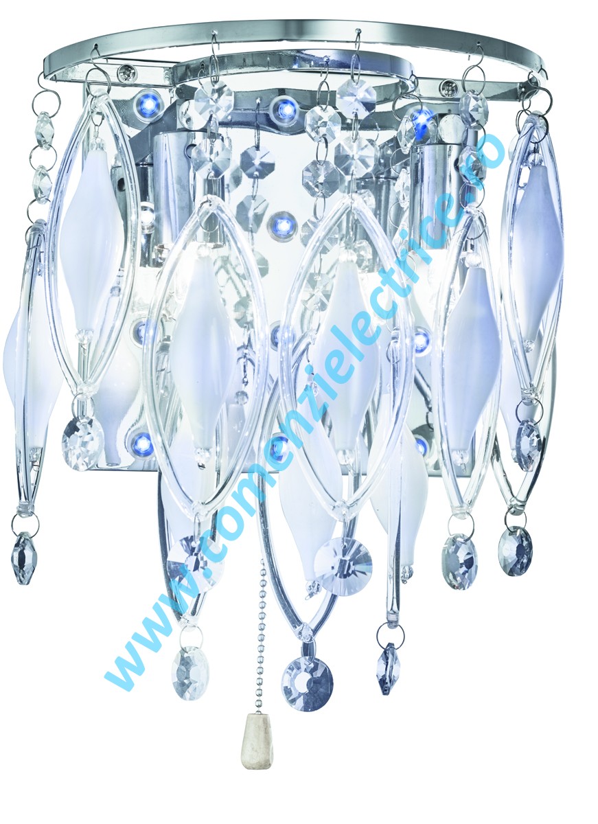 Plafoniera Spindle 3352-2CC crom LED 33W 190LM lumina alba/albastra