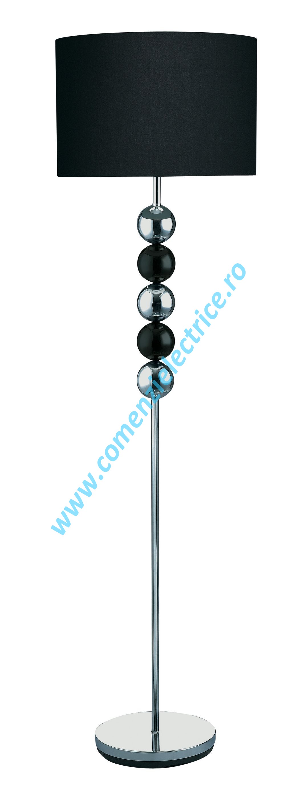Lampadar Table & Floor Lamps crom-negru 1x100W E27