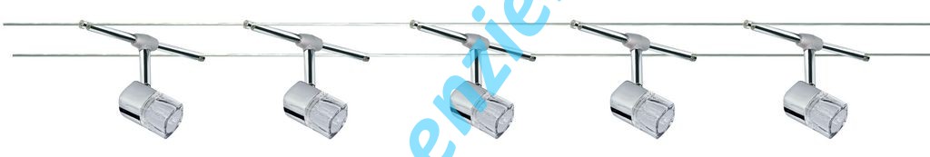 Spot Cable Kits argintiu 5x20W G4