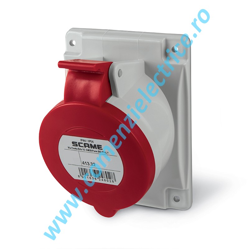 Priza 32A 3P+E Scame 380-415V IP44 (412.3266)