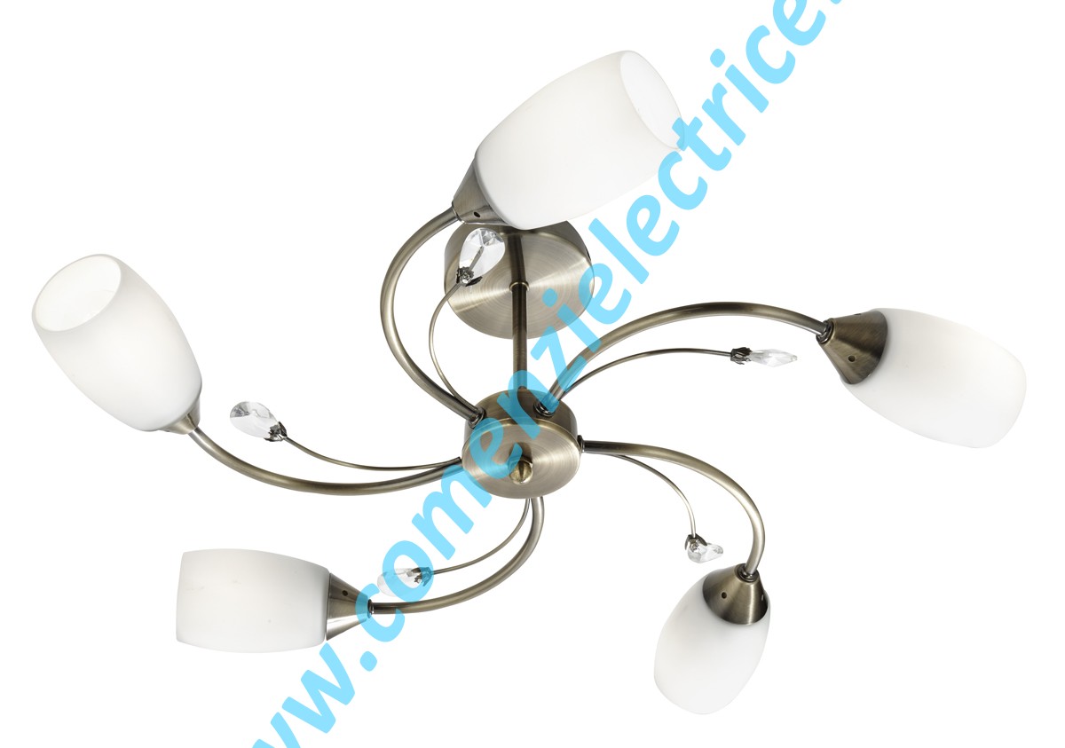 Plafoniera Electra 4355-5AB aur antic E14 5x40W