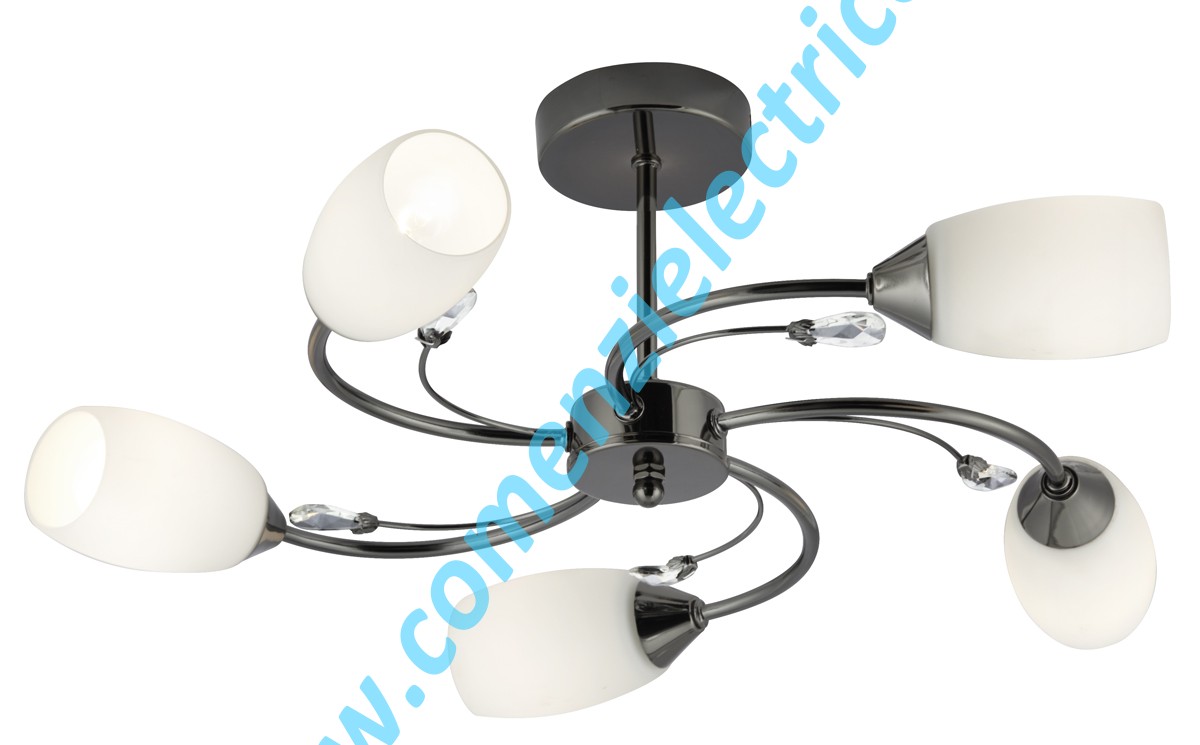 Plafoniera Electra 4355-5BC crom negru E14 5x40W