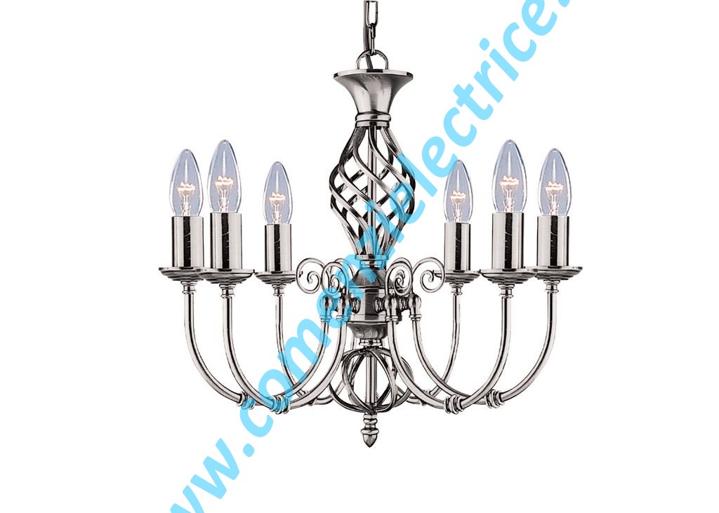 Lustra Zanzibar 4489-6 argint 6x60W E14