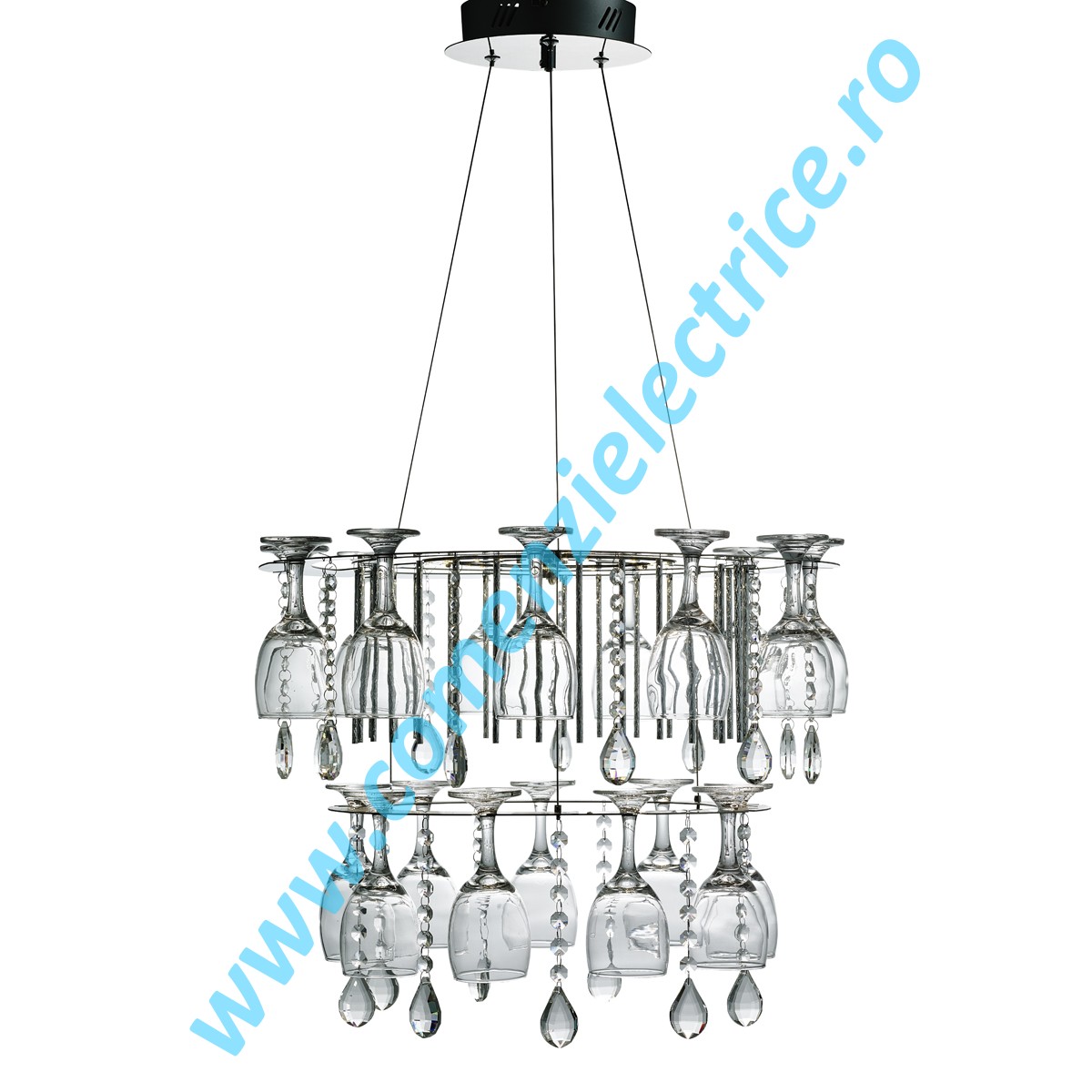 Lustra Vino 51521CC crom LED 12W 960LM lumina intermediara