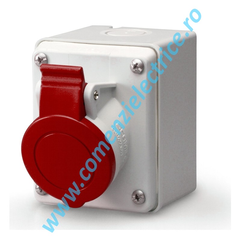 Priza 32A 3P+N+E rosie 346-415V IP44 (522.3257)