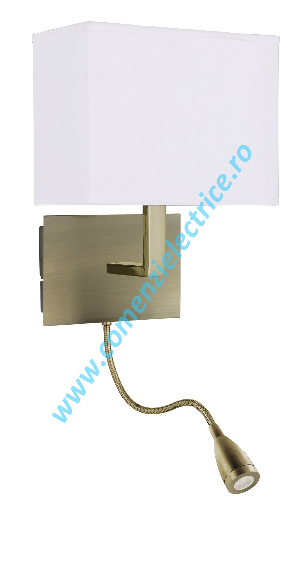 Aplica Adjustable Wall 6519AB aur antic E27 1x60W LED 1W 140LM lumina rece