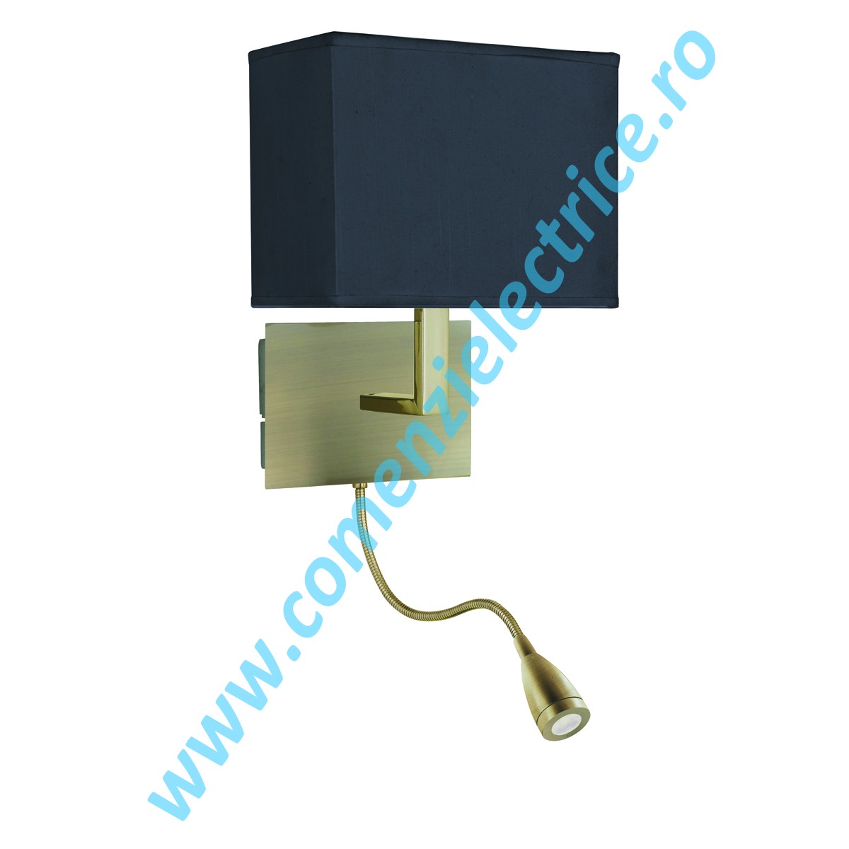 Aplica Adjustable Wall 6519AB-BK aur antic negru E27 1x60W LED 1W 140LM lumina rece