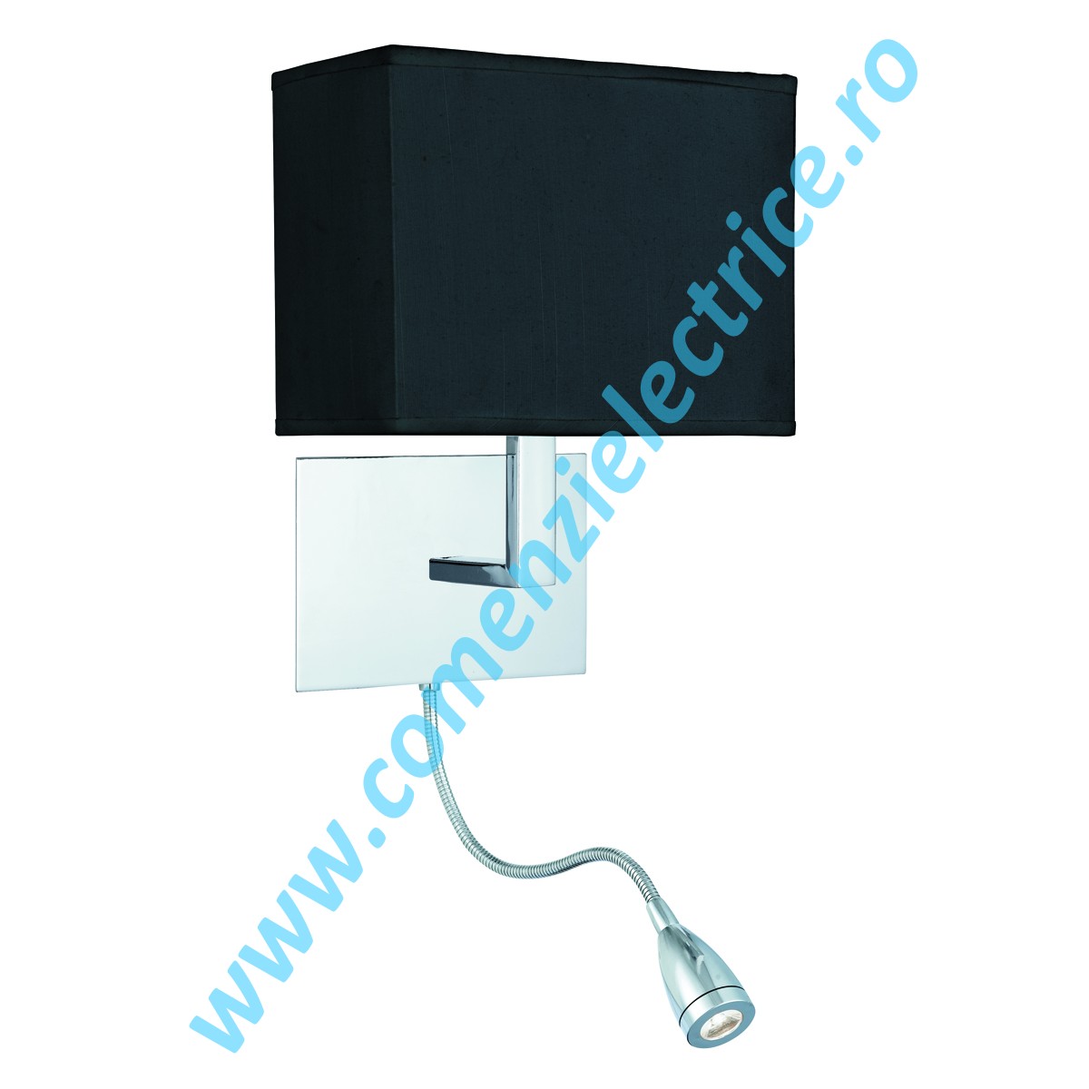 Aplica Adjustable Wall 6519CC-BK crom negru E27 1x60W LED 1W 140LM lumina rece