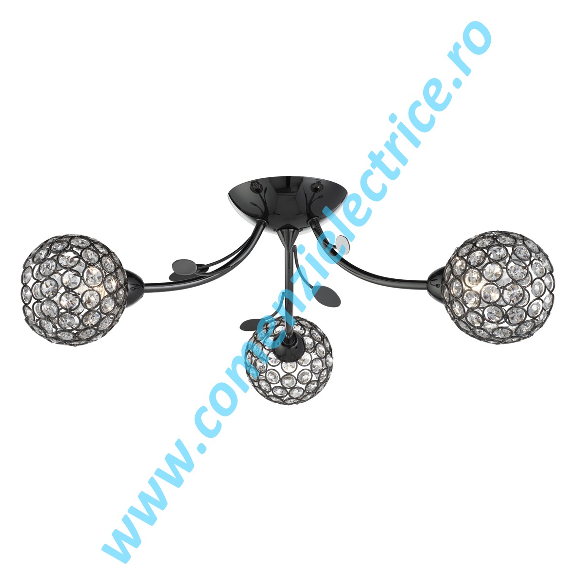 Plafoniera Bellis II 6573-3BC crom negru G9 5x33W 460LM lumina calda