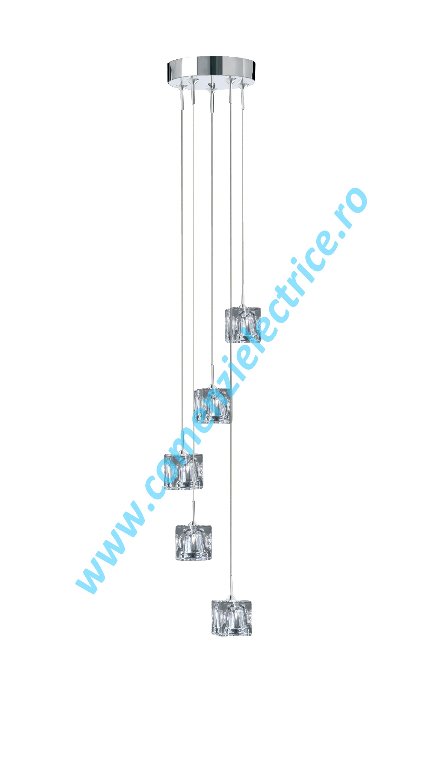 Pendul Ice Cube 6775-5 crom 5x14W G4
