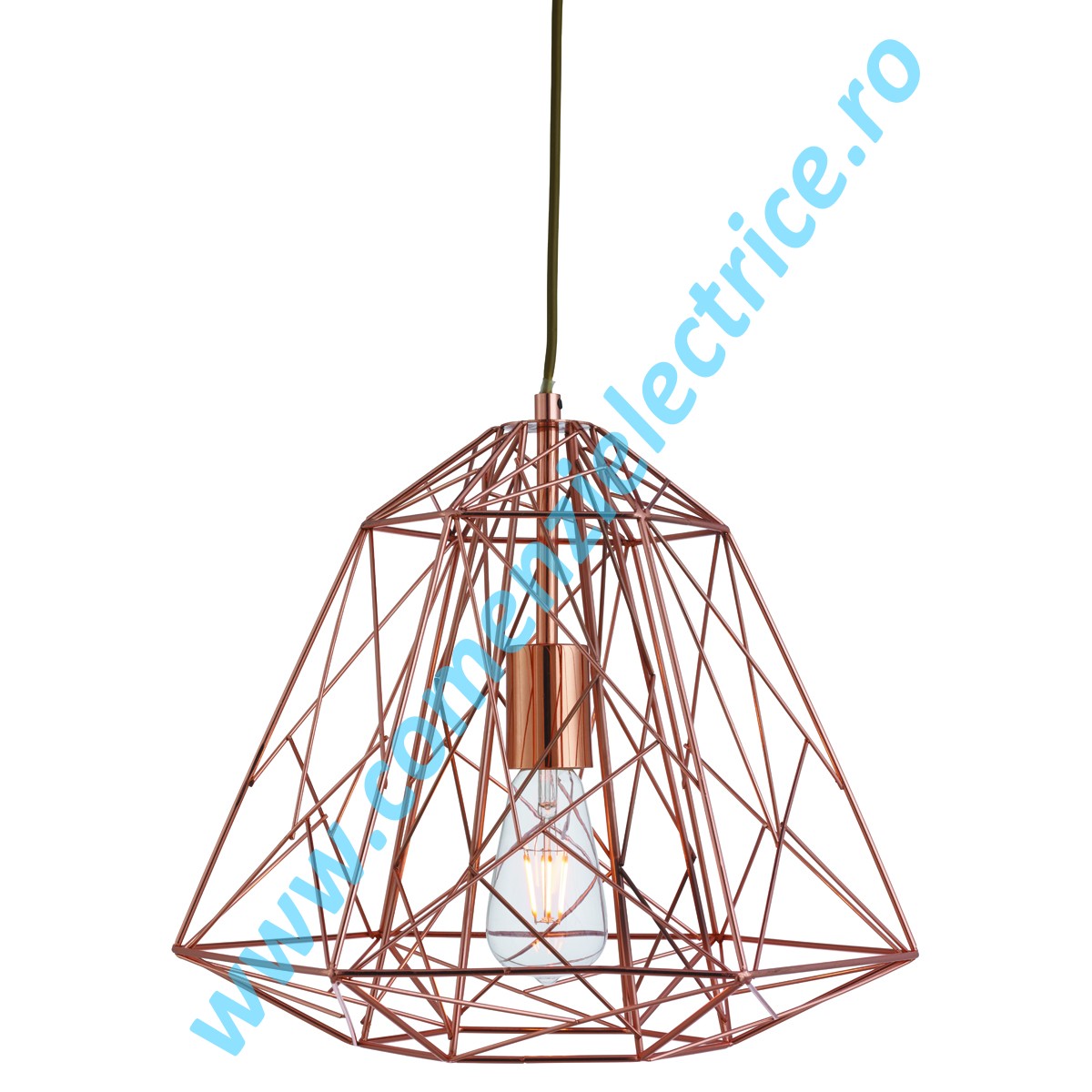 Pendul Geometric Cage 7271CU cupru finisat E27 60W