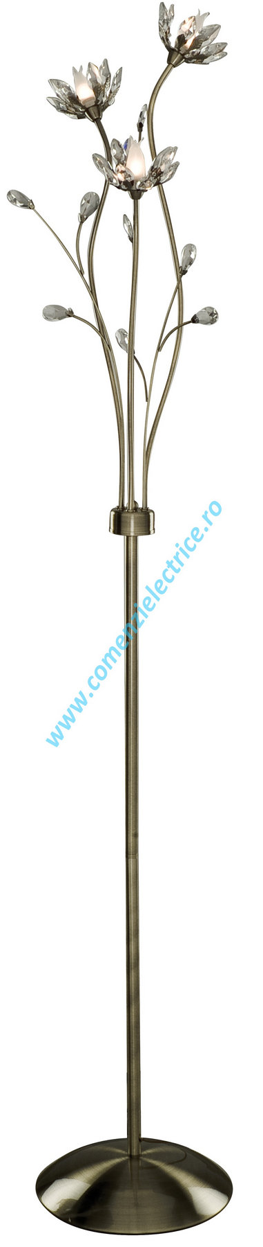 Lampadar Hibiscus bronz antic 3x40W G9
