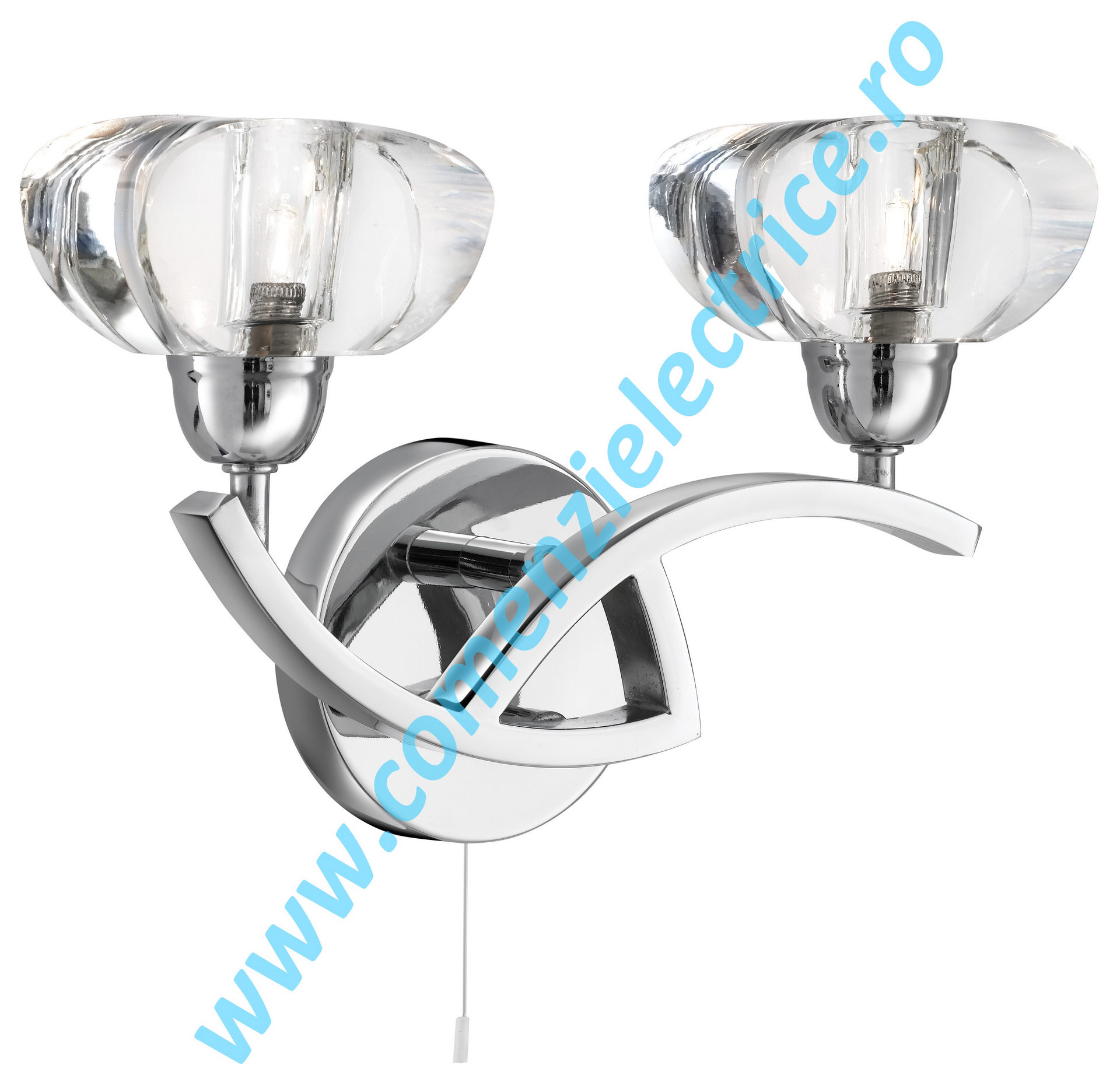 Aplica Sculptured Ice 8086-2CC crom 2x33W G9