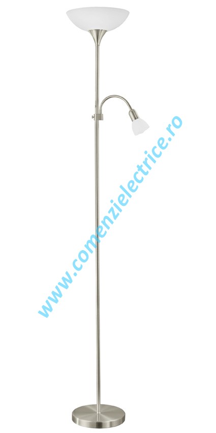 Lampadar UP 2 82842 nichel satinat E27 1x60W+E14 1x25W