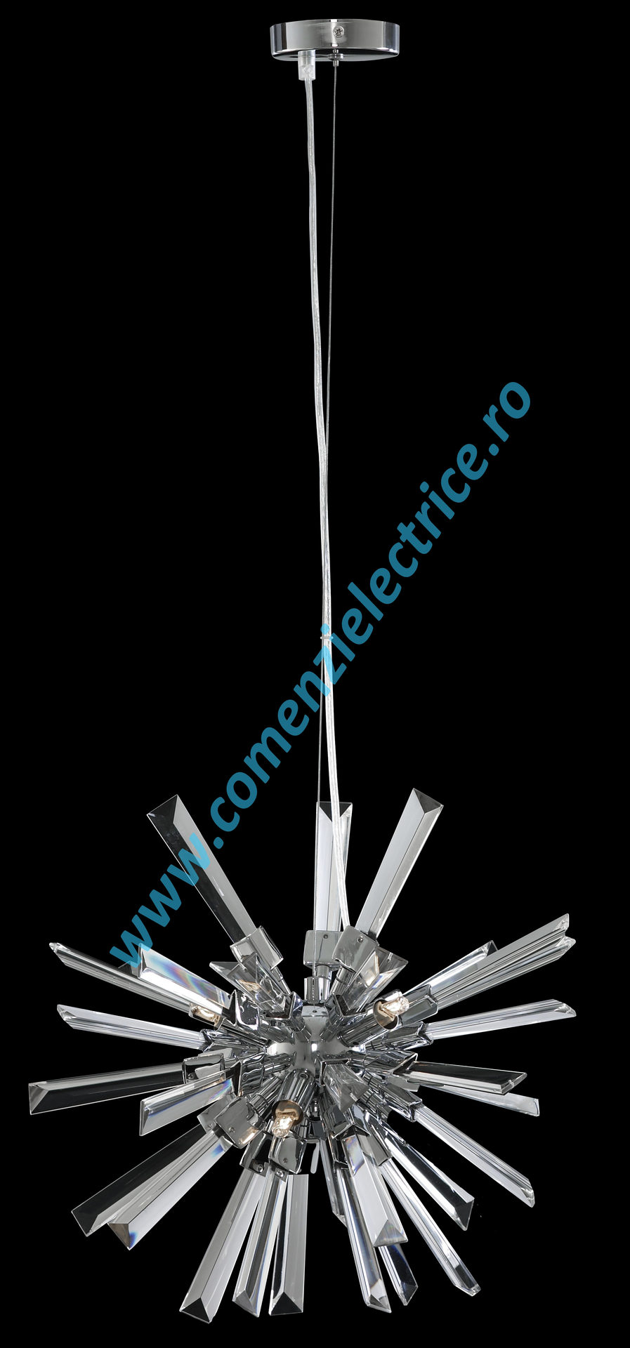 Pendul Spikey crom 6x33W G9