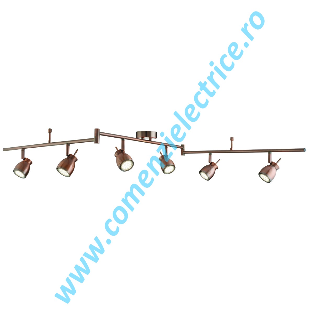 Plafoniera Jupiter 8816CU cupru GU10 LED 18W 1440LM lumina calda