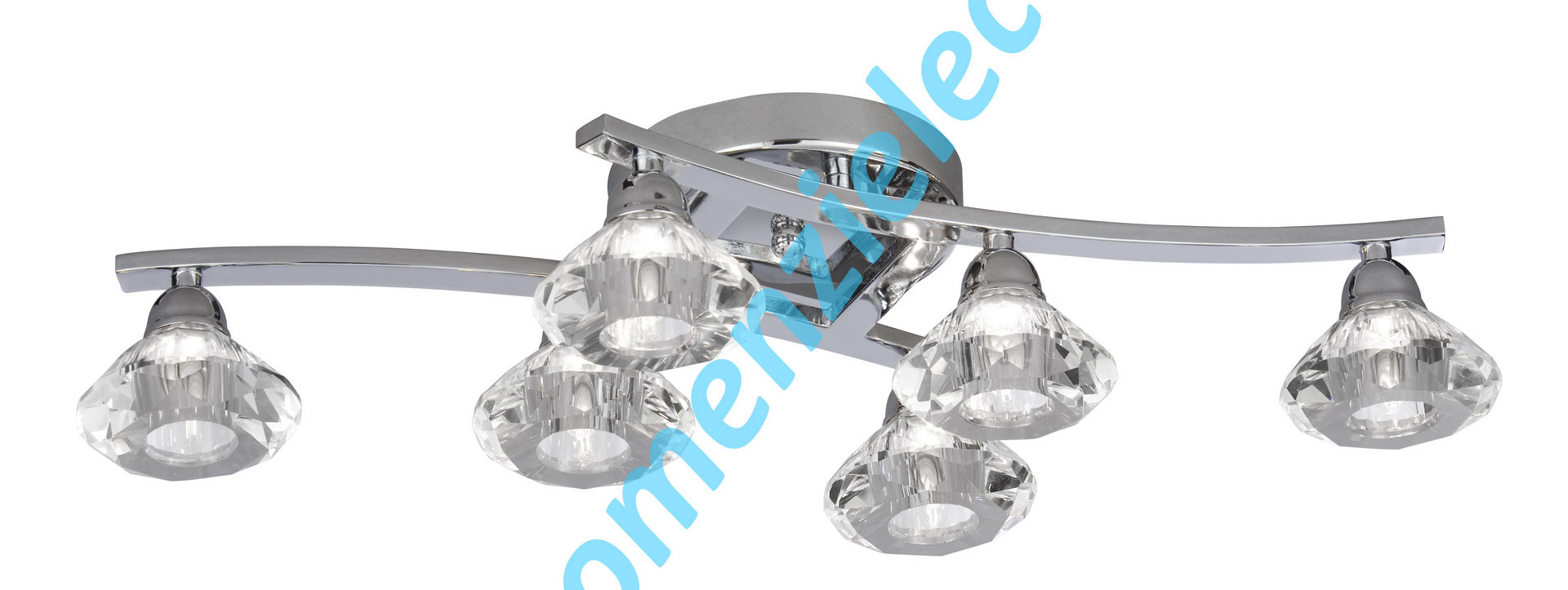 Plafoniera Sculptured Ice 9016-6CC crom 6x40W G9