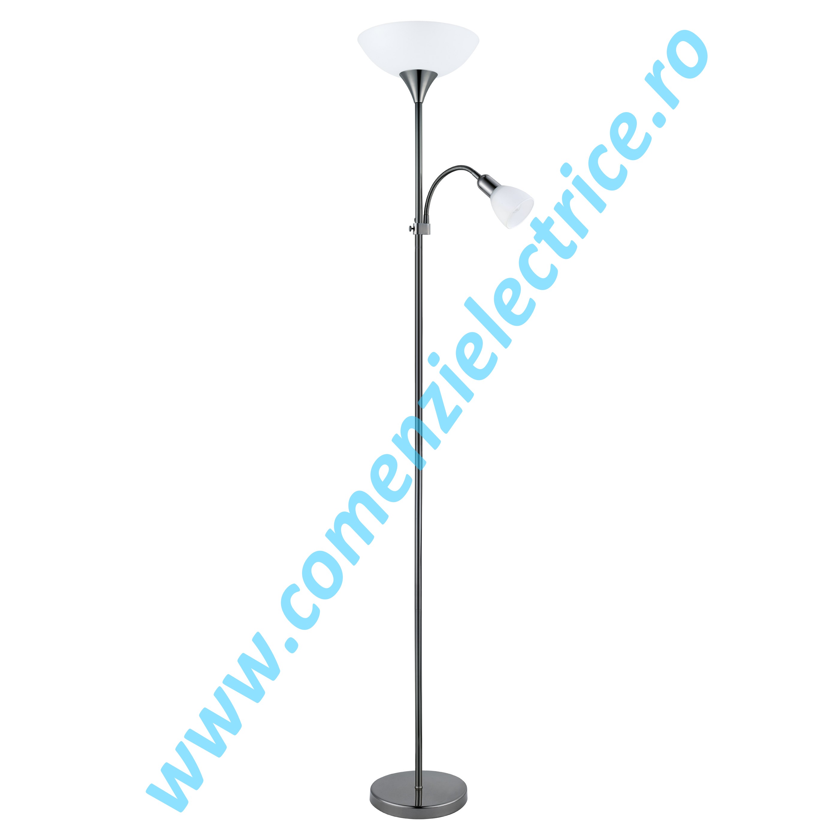 Lampadar Up 2 93917 nichel negru E27 1x60W+E14 1x25W