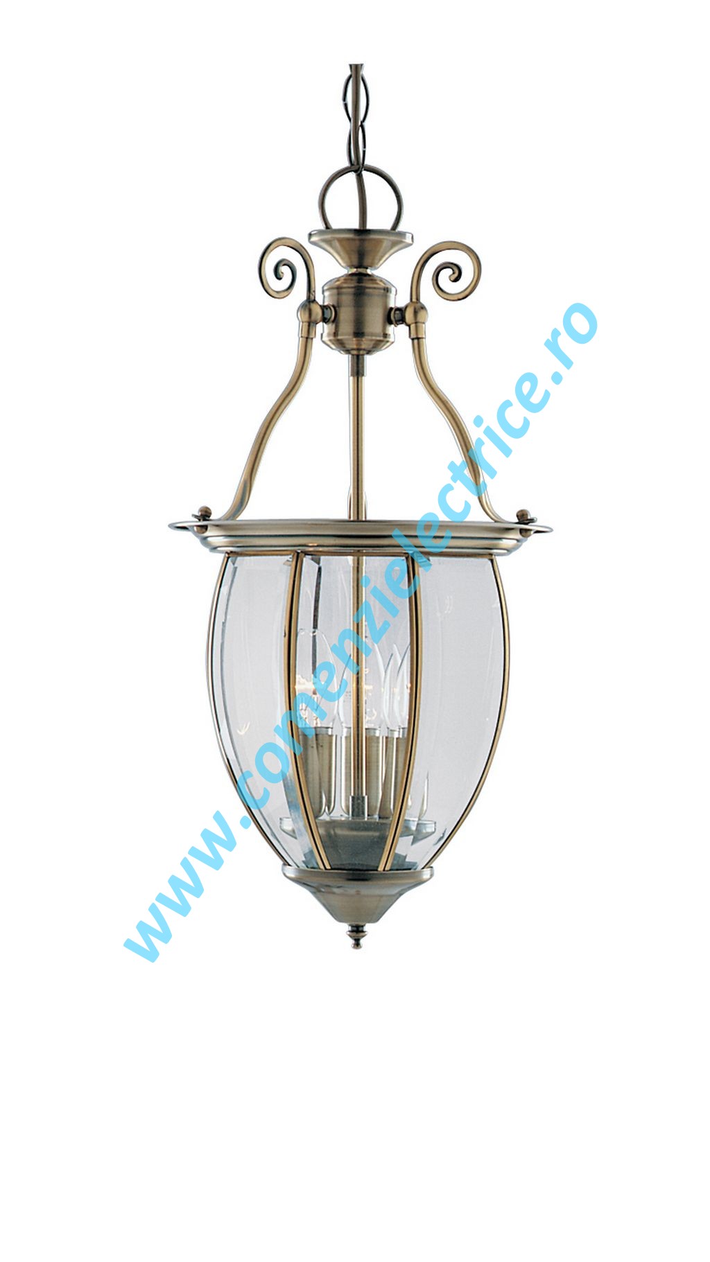 Pendul Lanterns 9501-3 oval bronz antic 3x60W E14