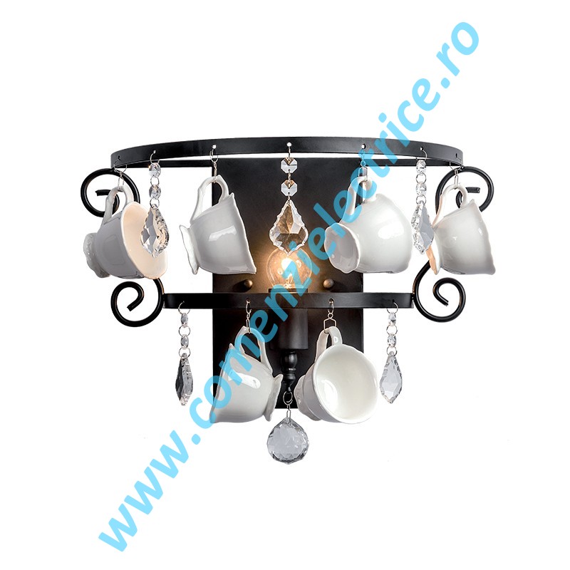 Aplica Cups 955CUPS1W negru-alb 1xE14 A++