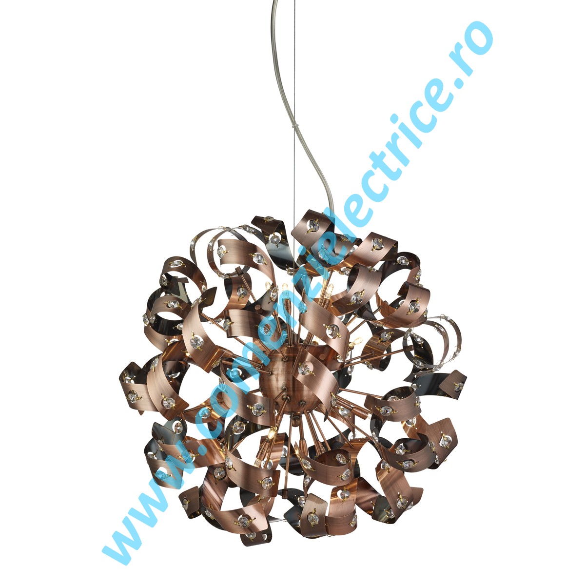 Lustra Curls 9812-12CU cupru antic G4 12x14W