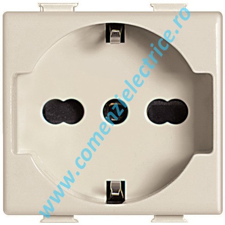 PRIZA SCHUKO SI STANDARD ITALIAN BTICINO MATIX MAGIC, 2 MODULE, 16A, IVOAR