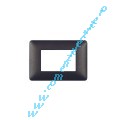 PLACA (RAMA) ORNAMENT BTICINO MATIX, 1 MODUL, NEGRU NICHEL
