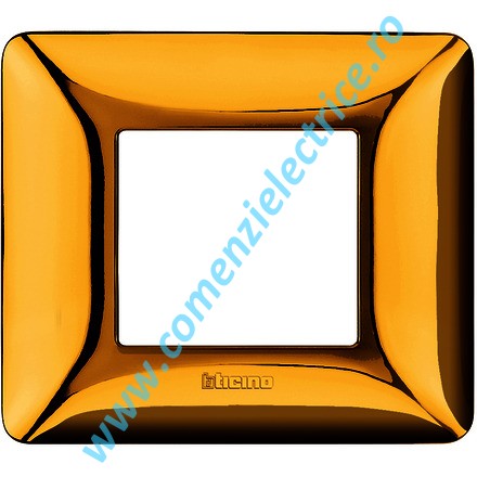 PLACA (RAMA) ORNAMENT BTICINO MATIX, 2 MODULE, AURIU LUCIOS