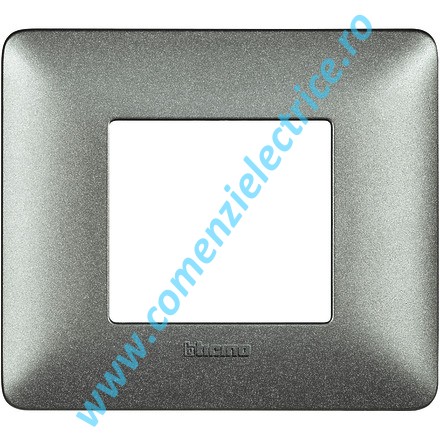 PLACA (RAMA) ORNAMENT BTICINO MATIX, 2 MODULE, ALB VAR