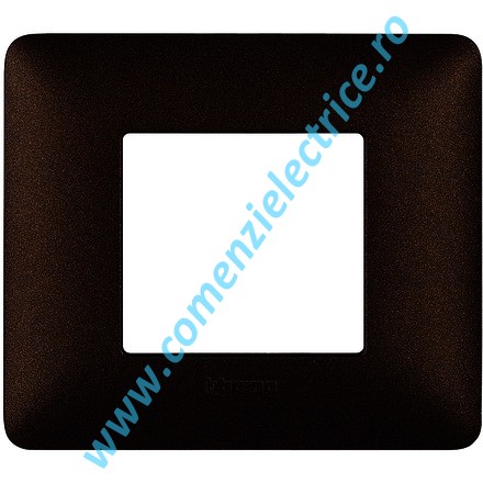PLACA (RAMA) ORNAMENT BTICINO MATIX, 2 MODULE, CAFENIU