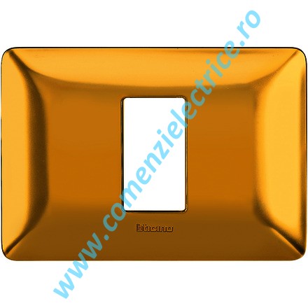 PLACA (RAMA) ORNAMENT BTICINO MATIX, 1 MODUL, AURIU SATINAT