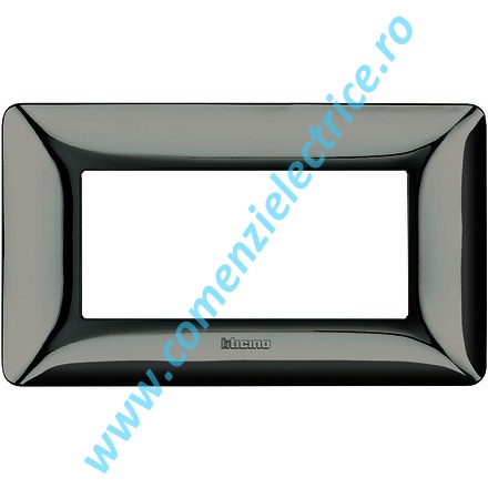 PLACA (RAMA) ORNAMENT BTICINO MATIX, 4 MODULE, CROM LUCIOS