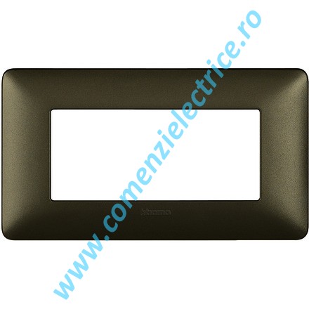 PLACA (RAMA) ORNAMENT BTICINO MATIX, 4 MODULE, TITANIU