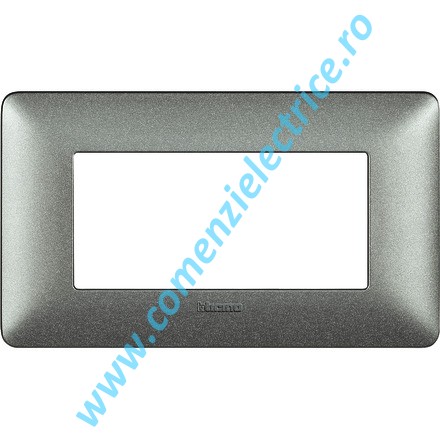 PLACA (RAMA) ORNAMENT BTICINO MATIX, 4 MODULE, ALB VAR