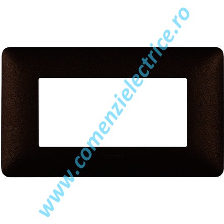 PLACA (RAMA) ORNAMENT BTICINO MATIX, 4 MODULE, CAFENIU