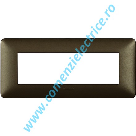 PLACA (RAMA) ORNAMENT BTICINO MATIX, 6 MODULE, TITANIU