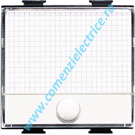 BUTON SIMPLU CU PORTETICHETA BTICINO MATIX, 2 MODULE, 1P, 10A, ALB