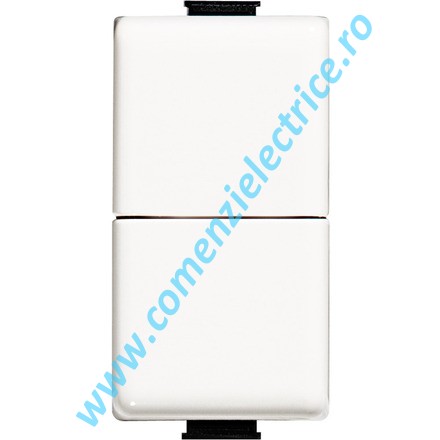 BUTON DUBLU ND BTICINO MATIX, 1 MODUL, 1+1P, 10A, 250V, ALB