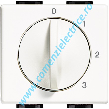 INTRERUPATOR ROTATIV BTICINO MATIX, 2 MODULE, 1P, 3A, 230V, ALB